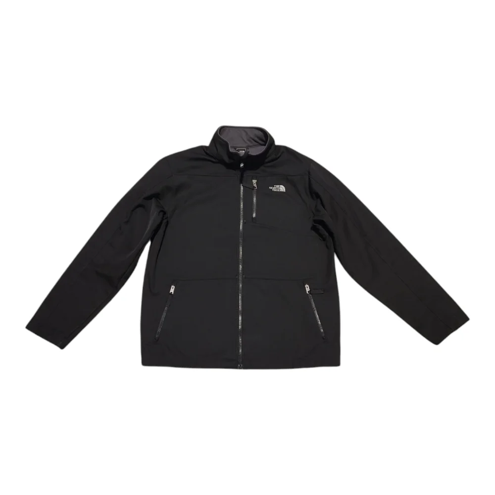 The North Face Boy's Lightweight Black Soft Shelled Full Zip Jacket XL 18/20